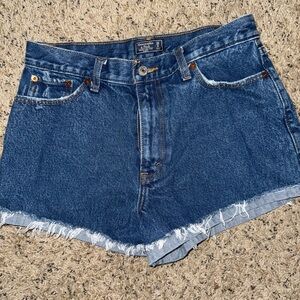 Abercrombie & Fitch Dark Blue Jean Shorts